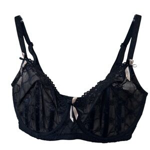 Frederick's of Hollywood Black Lace Bra 32DD